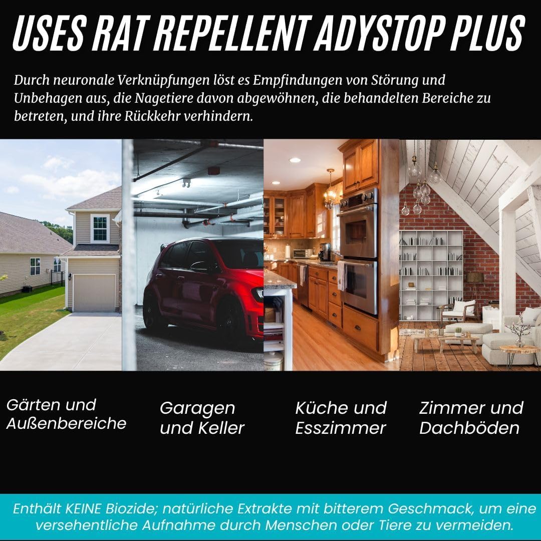 Ratten und Mäuseabweh in Beuteln, 10×20 g ohne Gift (Rat Repellent Adystop Plus)